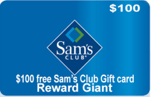 Get USD 100 Sam’s Gift Card