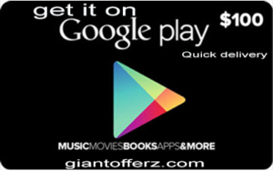 Redeem a $100 Google Play Gift Card