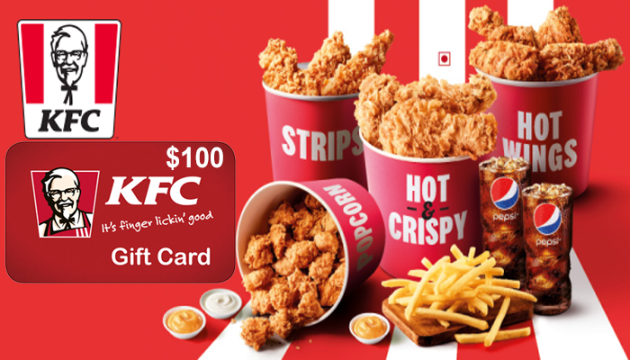 Redeem 100 USD KFC Gift Card