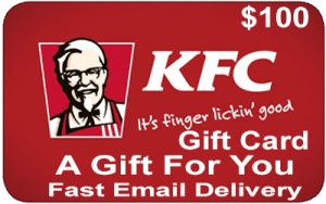 Redeem a $100 KFC Gift Card