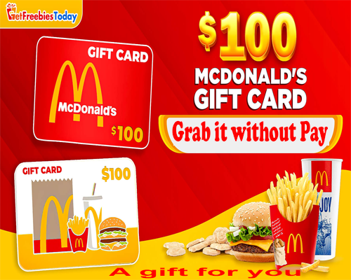 Get a 100 USD McDonald's Gift Card with Redeem Code