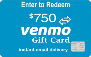 Redeem 750 USD Venmo Prepaid Gift Card
