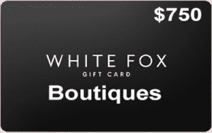 Redeem 750 USD White Fox Boutiques Gift Card