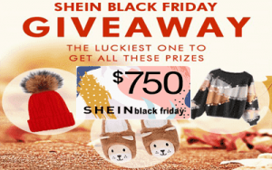 Get 750 USD Shein Black Friday Giveaway