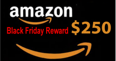 Get Amazon's Black Friday $250 gift card offer every Friday here. You can apply for an Amazon Black Friday gift card any day you want and the gift card will be sent to you on the Friday following the application.