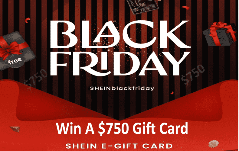 Get 750 USD Shein Black Friday Giveaway
