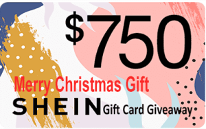 Get a Merry Christmas 750 USD Shein Gift Card