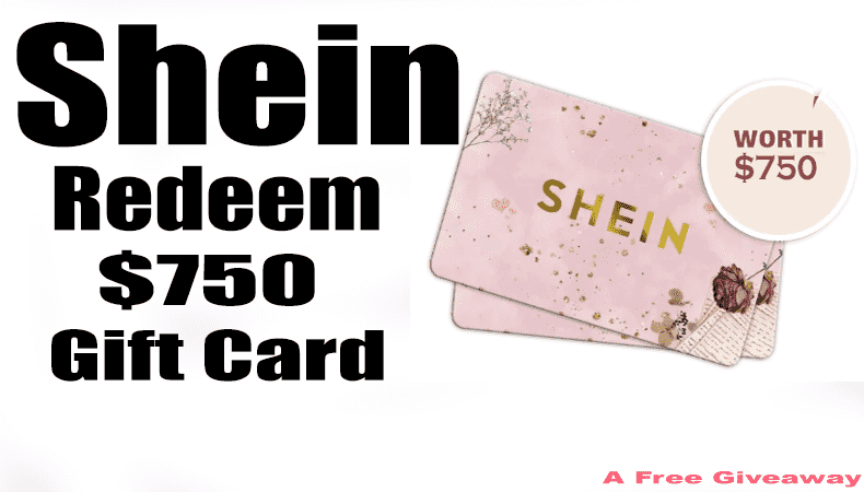 My Shein Offer Get $750 Gift Card