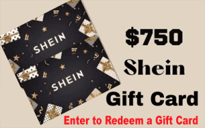 My Shein Offer Get $750 Gift Card