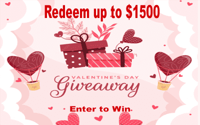 Redeem Up To 1500 USD Valentines Giveaway
