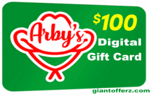 Redeem a $100 Arbys Digital Gift Card