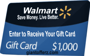 Redeem Up TO $1000 Walmart Gift Card