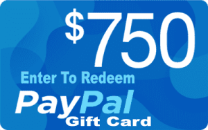 Redeem New a $750 PayPal Gift Card