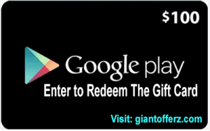 Get a $100 Google PlayStore Console Gift Card