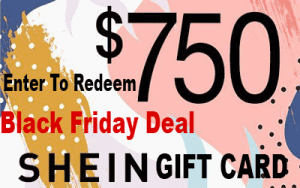 Black Friday Deal-Get a $750 Shein Gift Card