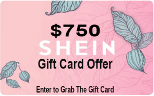 $750 Shein Gift Card Offer