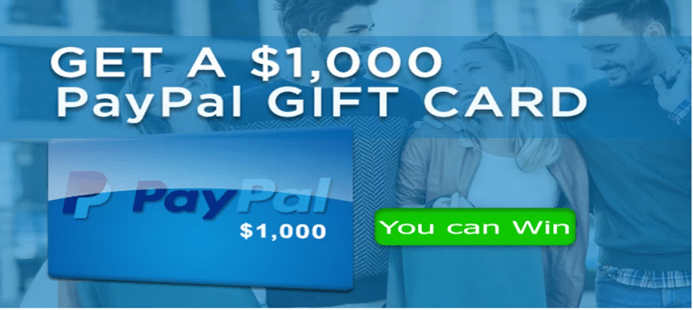 Redeem a $1000 Paypal Gift Card
