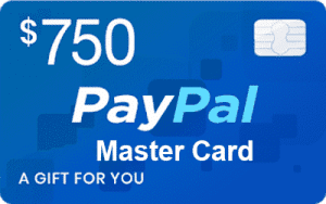 $750 PayPal Master Card Rewards