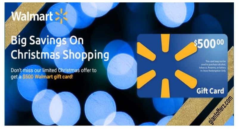 $500 Christmas Walmart Gift Card