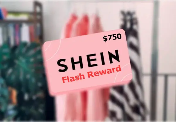 Shein gift card flash reward