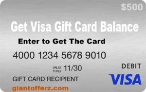 Get a Visa Gift Card Balance